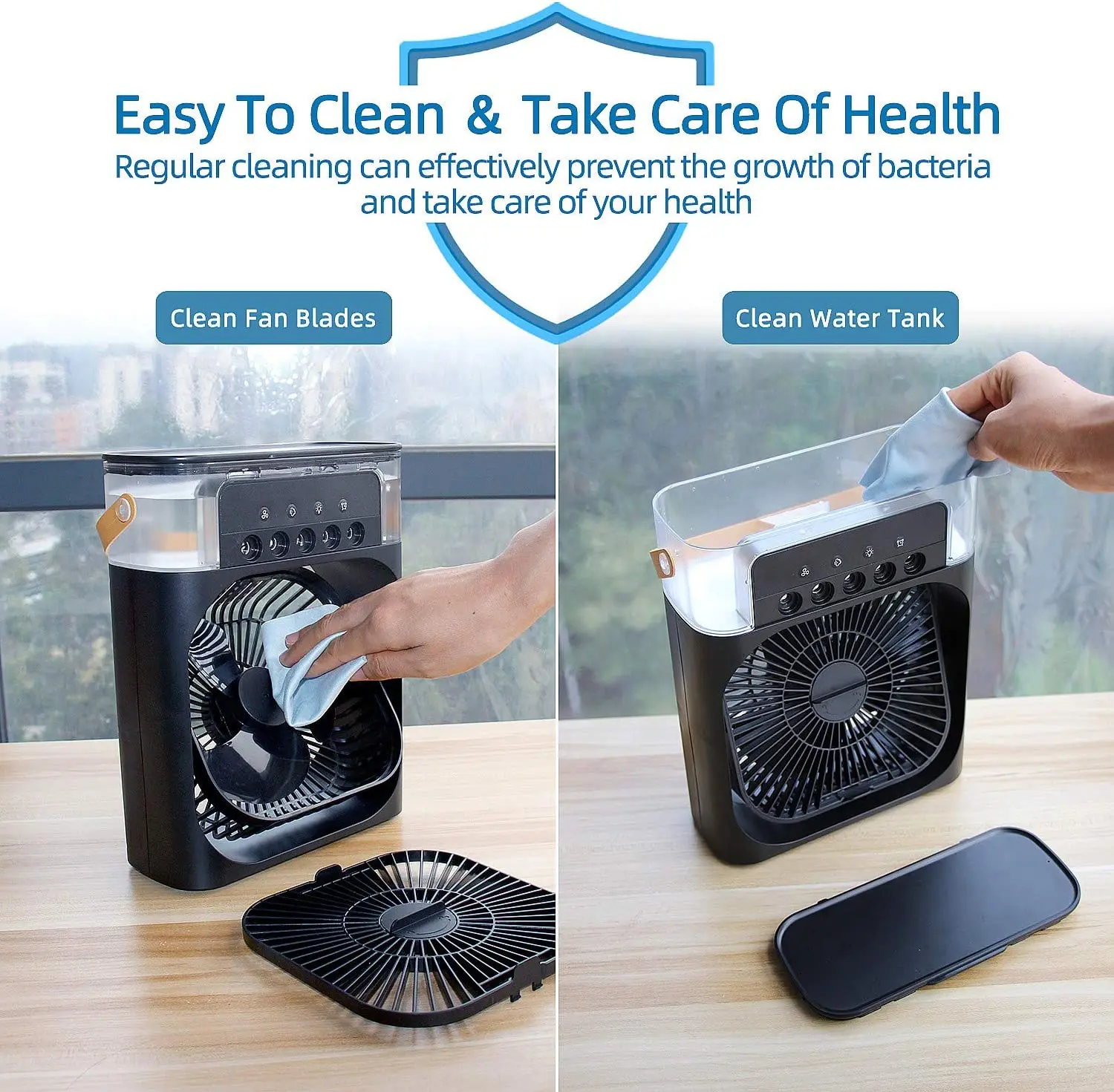 Portable Desktop Cooling Fan With 3 Speed Settings For Home_voghion.com