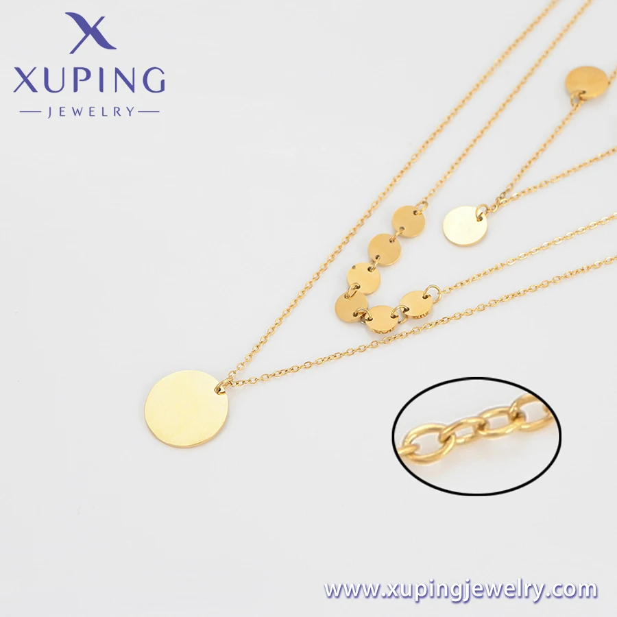 A00911811 Xu Ping Jewelry New Fashion Three Chain 14K Gold Neutral