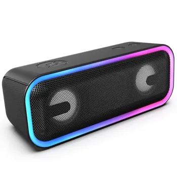 Mini Bluetooth Speaker Portable Column Wireless Speaker Sound Box RGB Light IPX6 Waterproof for TF Card MP3 Music Play. Battery