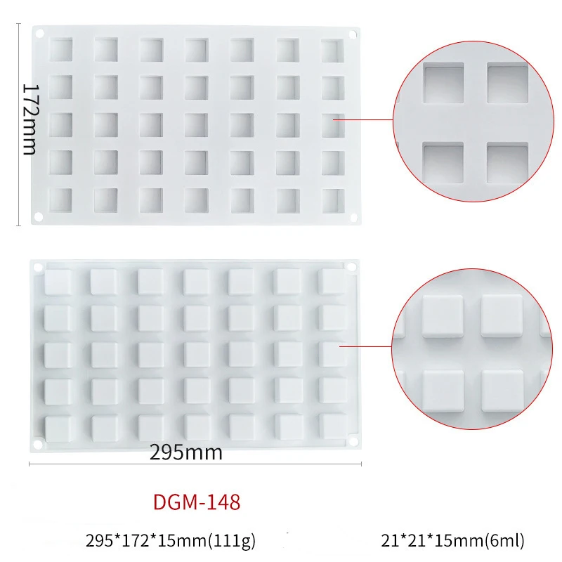 2023 Circle Chess Pieces Oval Custom Vortex Shape Square Chocolate Bar Silicone Chocolate Mold for Chocolate and Candy