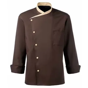 Custom Men's Short Sleeve Chef Coat Professional Button-Down Jacket for Restaurant Kitchen and Bakery Baking Cook Uniform