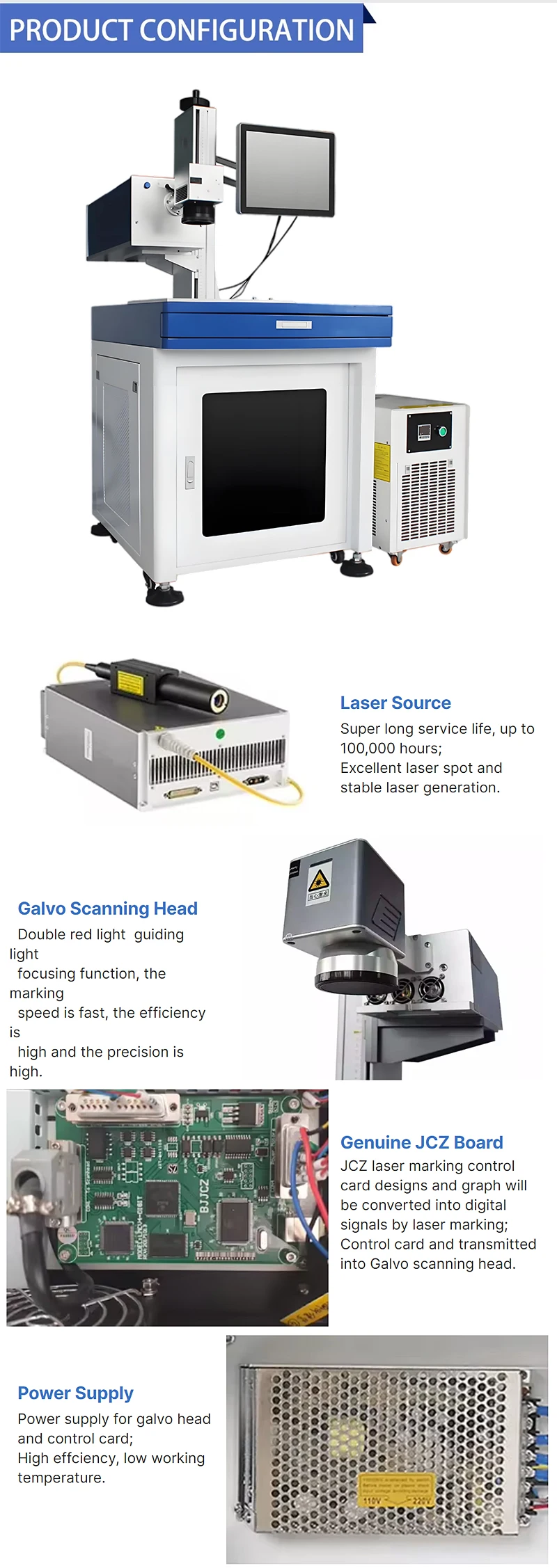 UV Laser Marking Machine Forced-Air Cooling Gemstone Lapidary & Carving Supports AI DXF PLT BMP_formats