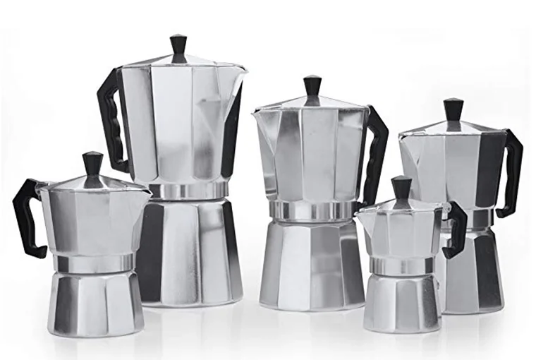 Wholesale Modern Italian Aluminum 1 Cup 2 Cups to 12 Cups Moka Pot