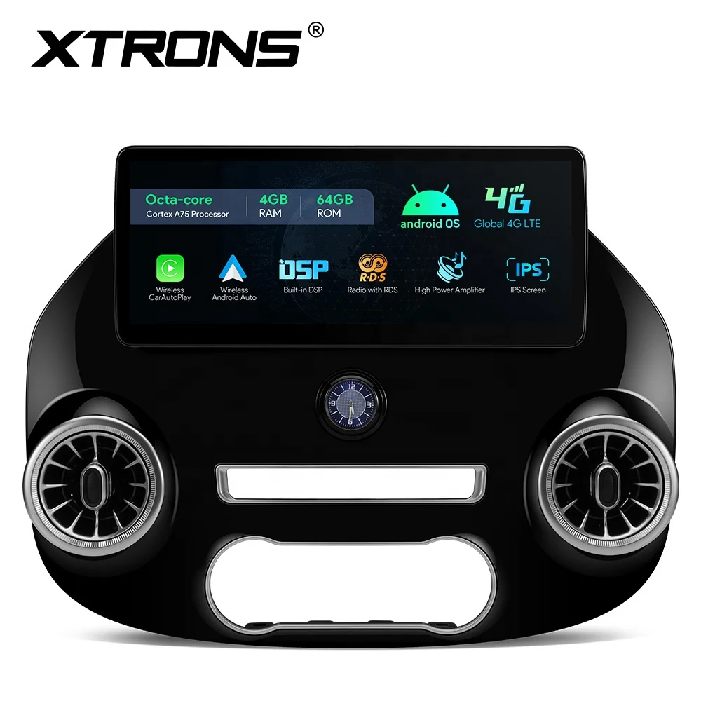 XTRONS 12.3 Inch Universal Android Car Stereo 8667N 2+32GB Round Corner Global 4G DSP Images for Illustrative Purposes Only
