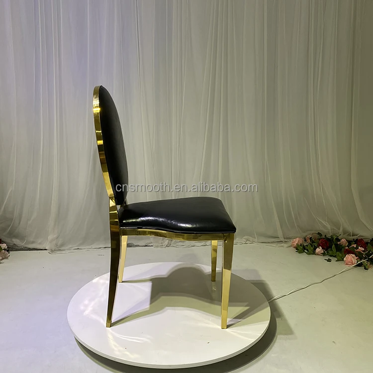 Factor Price Gold Infinity Dining Table and Chair Sets Stainless Steel Chair