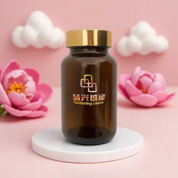 200ml Clear Glass Spray Bottle Screw Cap Pharmaceutical Capsule