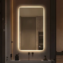 Smart Anti Fog Backlit Lighted Bath Mirrors Touch Screen Led Mirror Frameless Bathroom Vanity Mirror For Hotel