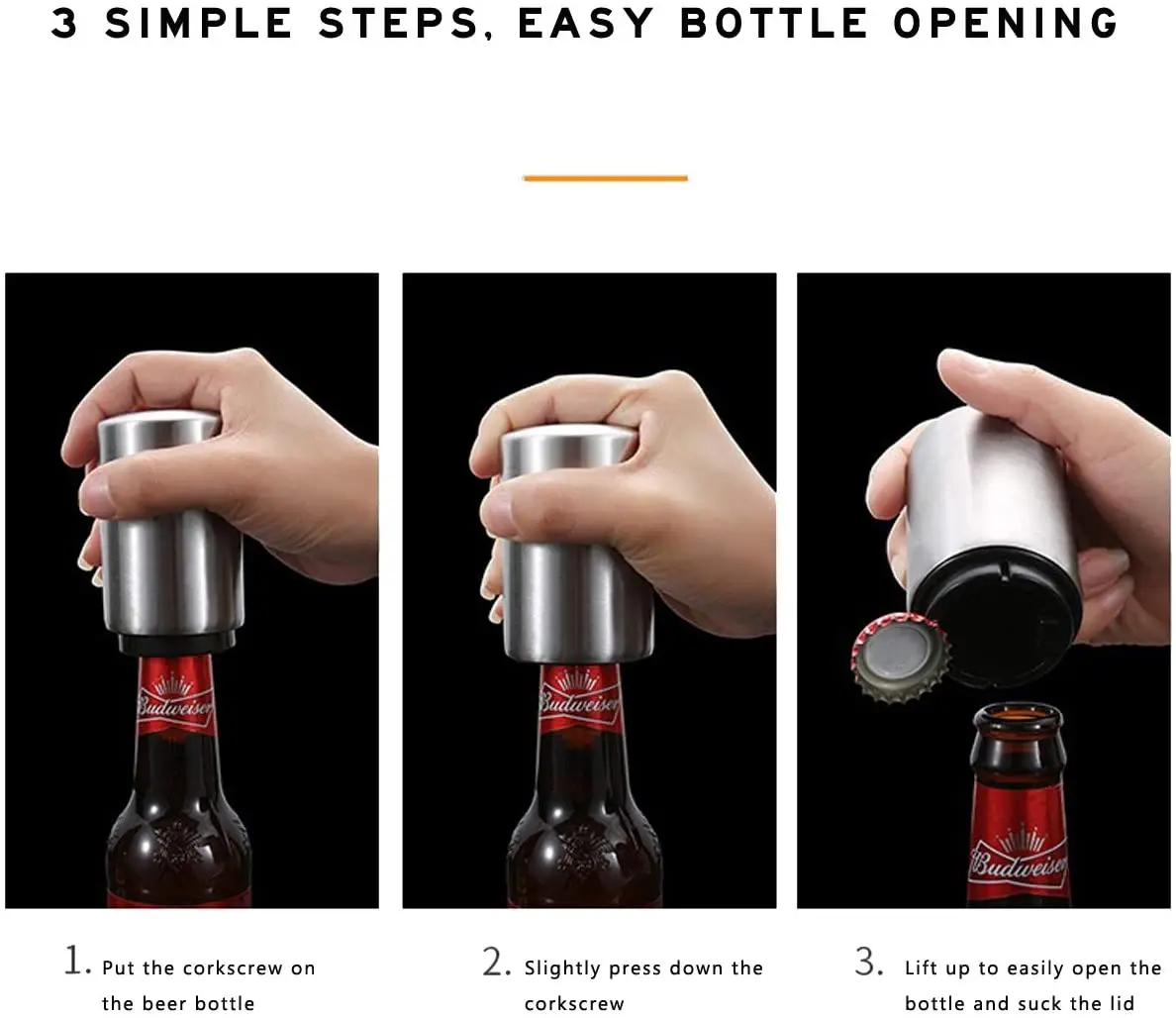 Portable Automatic Beer Bottle Opener For Stainless Bottle Opener 