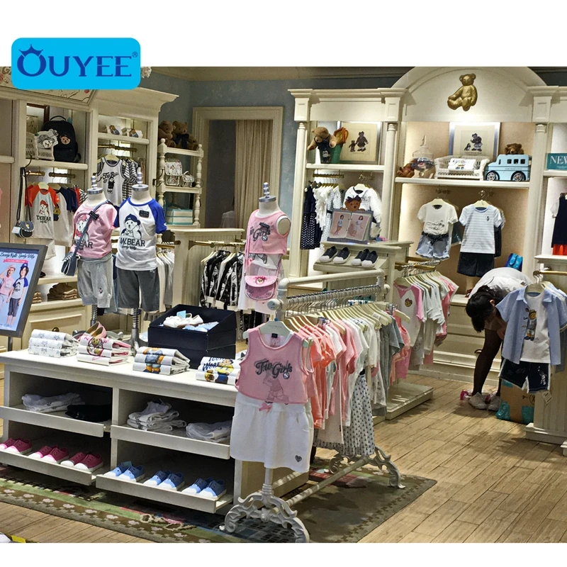 China Factory Manufacturer Cute Baby Clothes Store Display Furniture,Kids  Clothing Store Interior Design for Sale