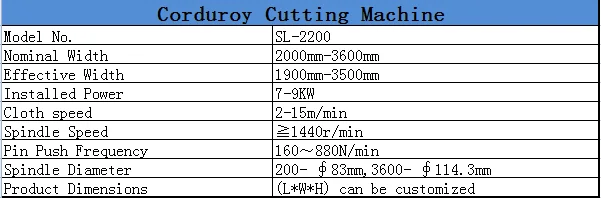 Factory Direct Corduroy Cutting Machine Stable Performance Semi-Automatic for Corduroy Cutting