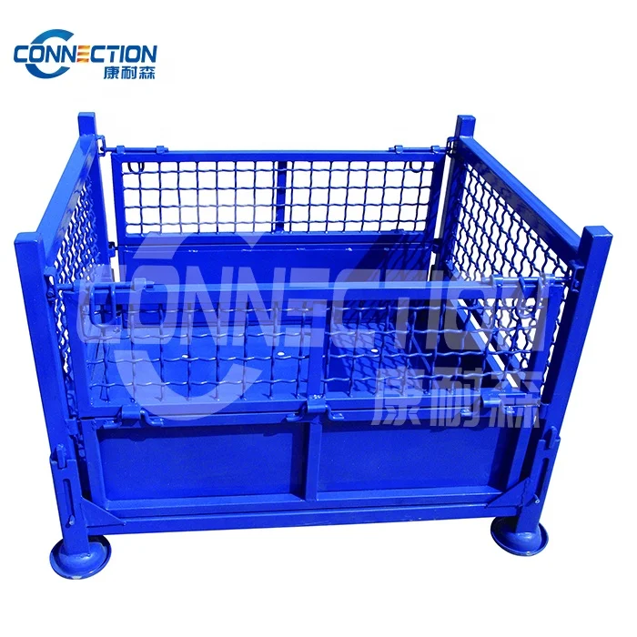 Stackable Stillage Pallet Cage Metal Wire Mesh Container Cage Bins