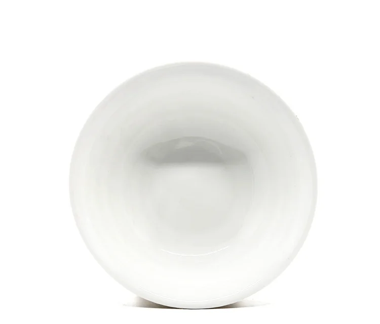 Wholesale European Style Wedding Restaurant Tableware Dishware White Round Deep Plate Dinnerware Dishes Porcelain Ceramic Bowl