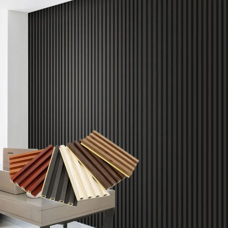Wood Alternative WPC Fluted Wall Panel Decorative Indoor WPC Wall Panel ...