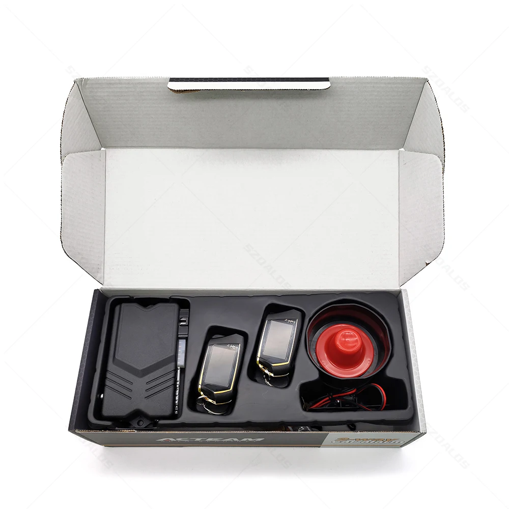 Remote Start Two Way Car Alarm System With Engine Start Siren LCD Remote Control Keyless Entry Car Alarm