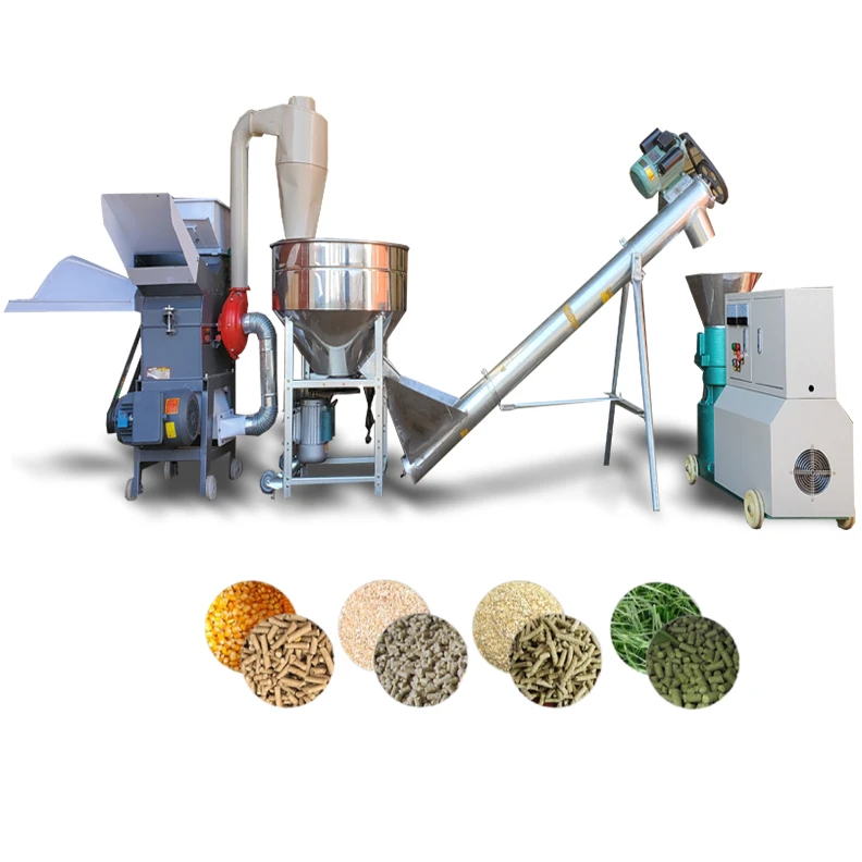 Different Pellets Size Molds Feed Pelletizer Machines Production Line for Feed Processing Factory