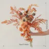 Phalaenopsis naranja - Orquídea molinillo gris - Bola de musgo - Hoja de primavera