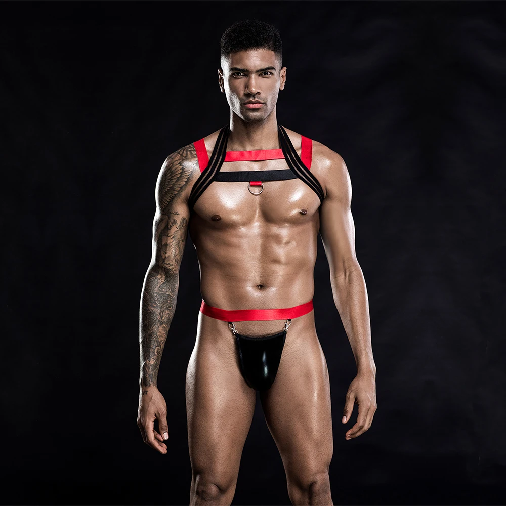 High quality men costume sexy gay men body suit harness bondage and sissy  panties erotic men sexy lingerie 7259| Alibaba.com