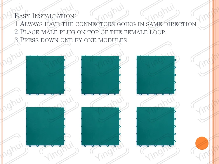 Indoor Modular Sport Courts Solid Surface Anti Slip Volleyball Flooring Table Tennis Floor PP Tiles