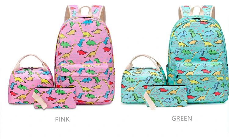 Wholesale Waterproof School Bag Set Kids Bagpack 3-piece Backpack With Lunch Bag for Boys Teenagers