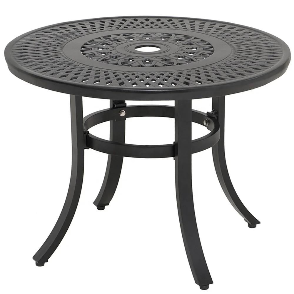 round table with umbrella hole