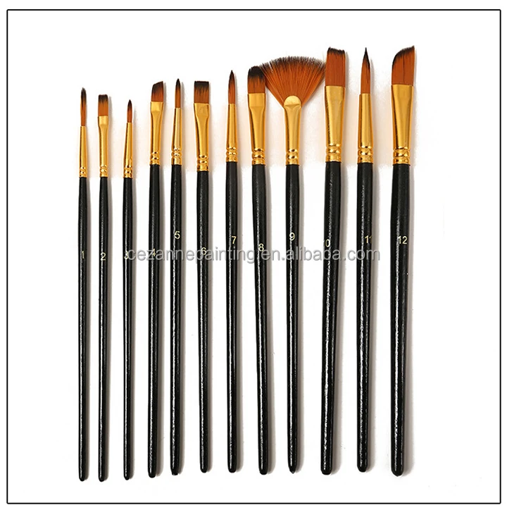 Paul Cezanne Customizing Two Color Nylon Art Paint Brush,Mixed Shape ...