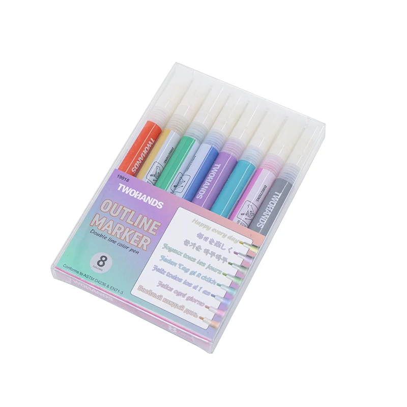 Две руки Индивидуальные 8 видов цветов маркеры для рисования граффити