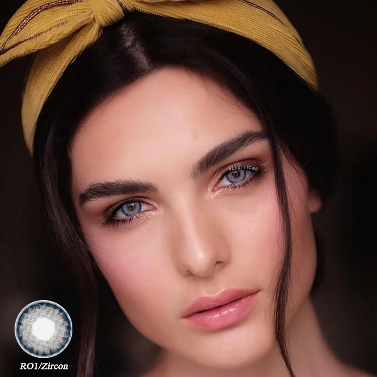 Контактные линзы BeautyTone с зелеными листьями розмарина импортные косметические мягкие контактные для
