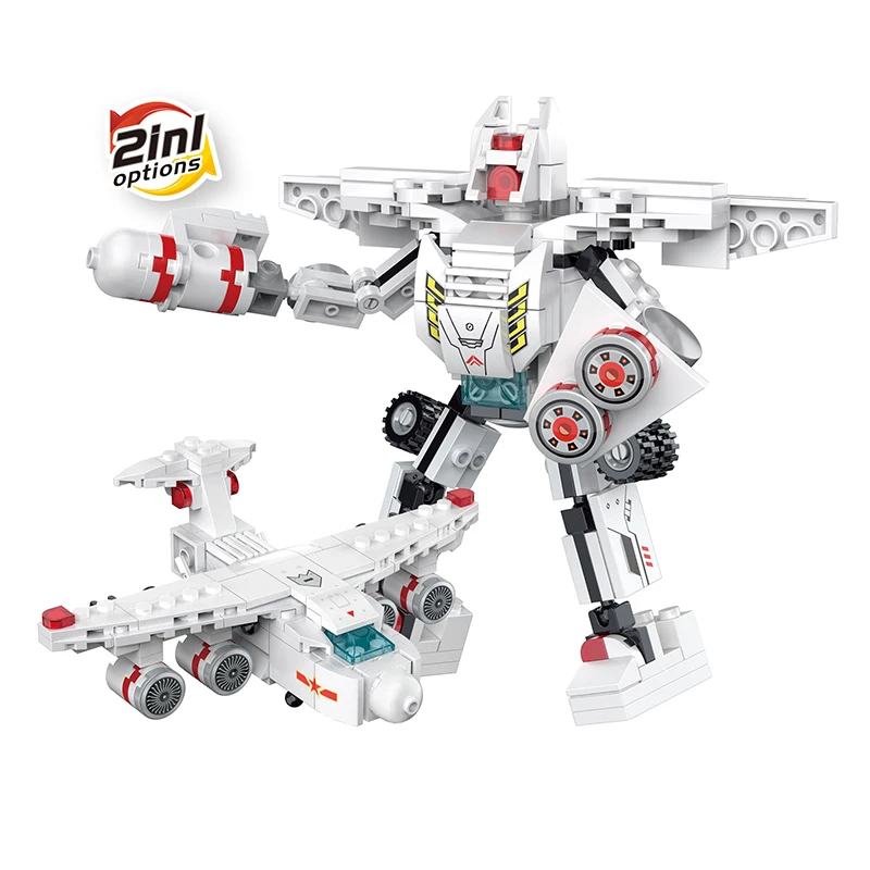 COGO 6 Style Aircraft Building Blocks Children Block Plane Build Kid Assembly Abs Plastic Toys Building Block Sets