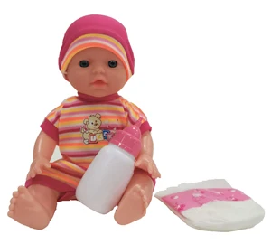 ITTL 14-Inch Interactive Bath Tub Doll Realistic 6 Months Baby Sensory Toy Made of Durable Plastic Cute Educational Toy