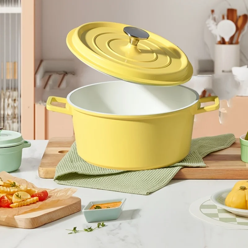Lightweight Non-Stick Aluminum Soup Pot - Even Heat Distribution for Home  Restaurant Use