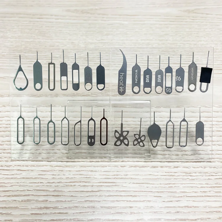 OEM/ODM Sim Card Tray Ejector Eject Tools Key Removal Needle Opener Sim Card Ejection Pins for Mobile Phone