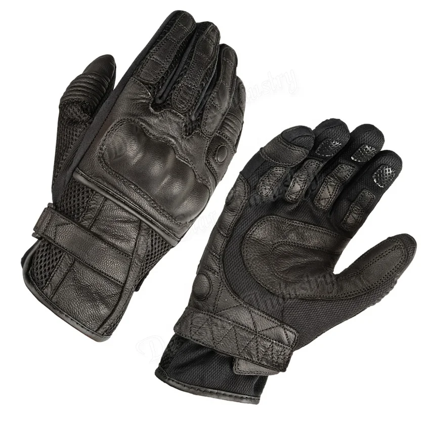 summer leather motorcycle gloves