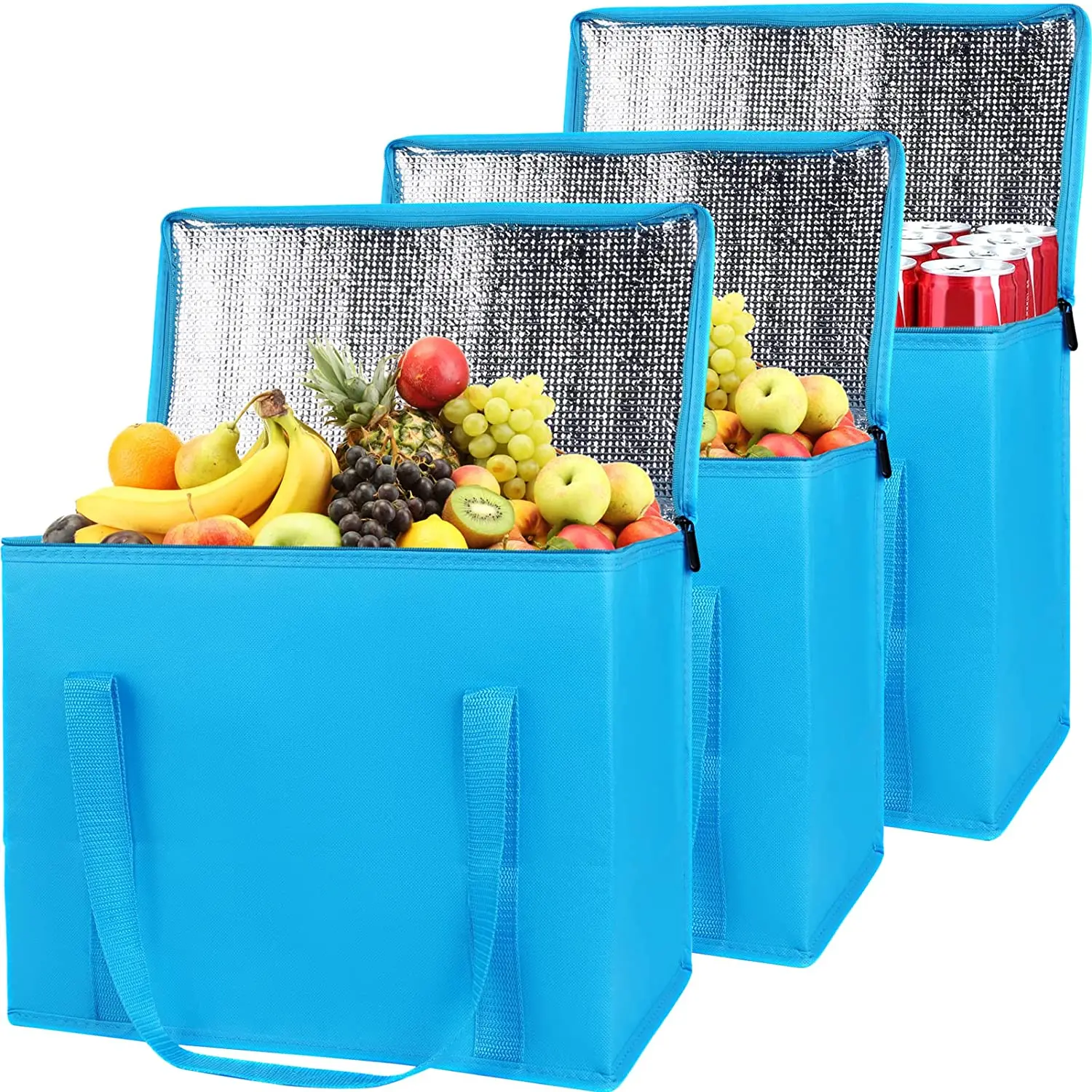 Folding Custom Ice Hot Cold Insulation Thermal Bags Ice Cooling