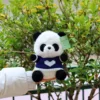 Little cute panda-blue sweater love style