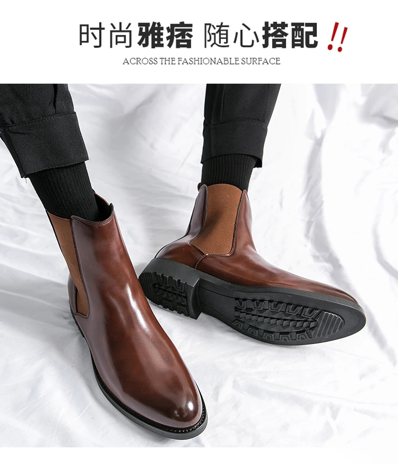 M861-1 Winter Shoes For Men Plush Chelsea Boots Ankle Boots - Buy ...