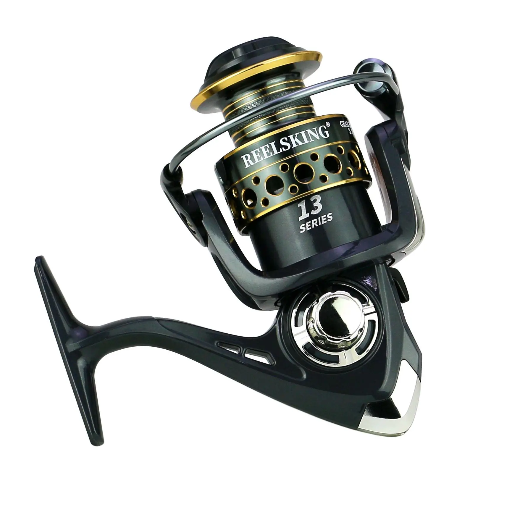 2000-7000 Series Waterproof Metal Spool Fishing Reel - 13BB Saltwater Spinning  Reel for Ocean and Freshwater Fishing