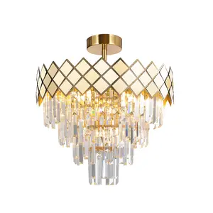 Modern Decorative Lighting Luxury Living Room Hotel Creative K9 Crystal Glass Chandeliers
