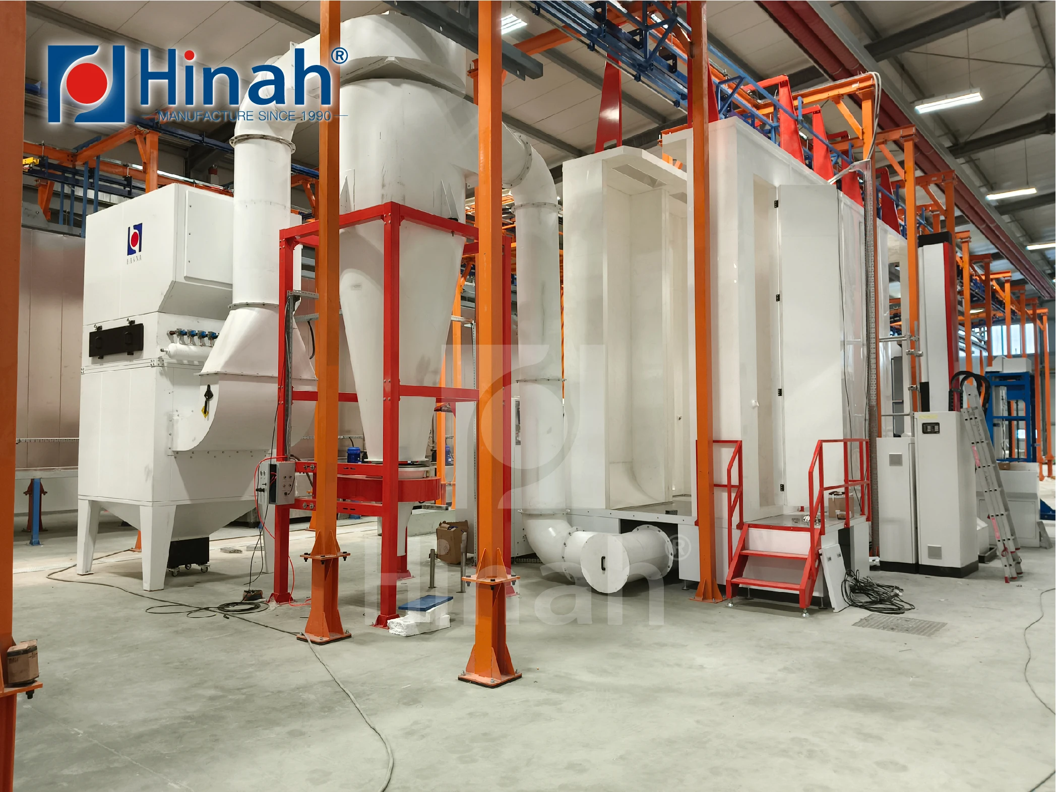 Automatic Powder Coating Equipment with Cyclone Powder Coating Booth