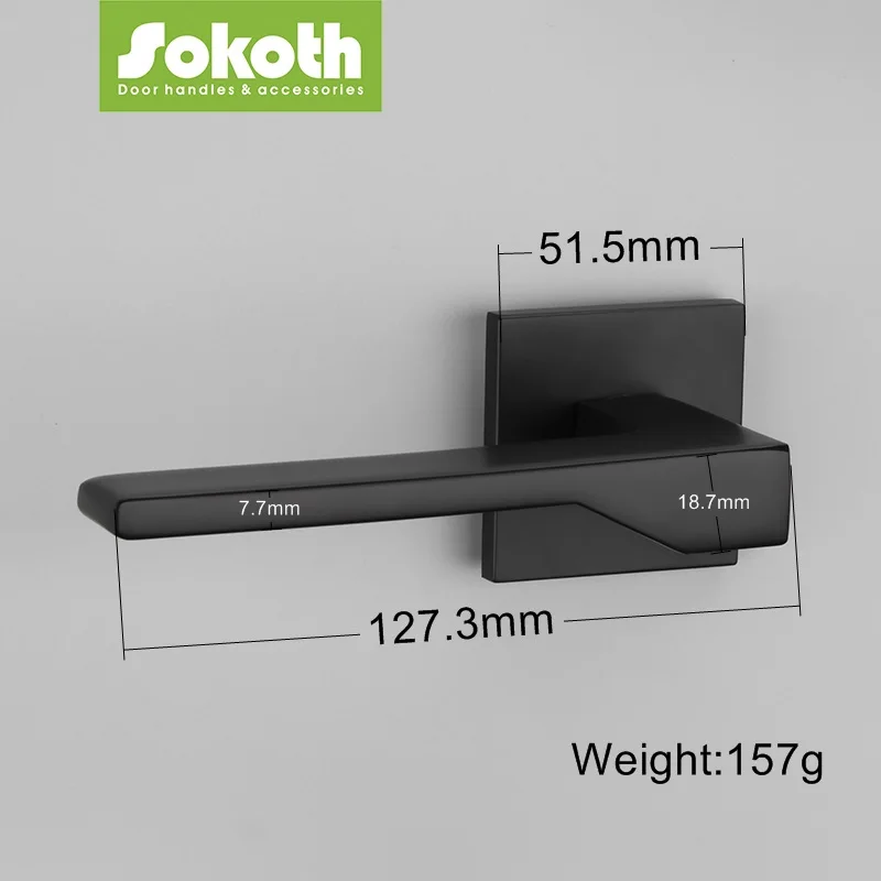 Black Nordic Style Minimalist Design Competitive Price Aluminum Door