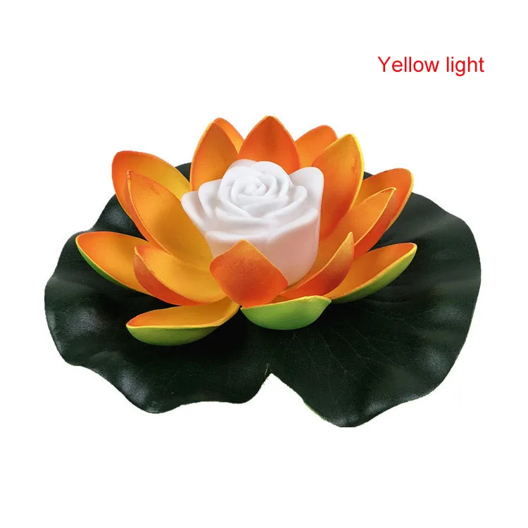 Multicolor Recyclable Eco-friendly EVA Foam  Water  Floating  Lotus Pool Wish Lantern  Led  Lily Water Lantern