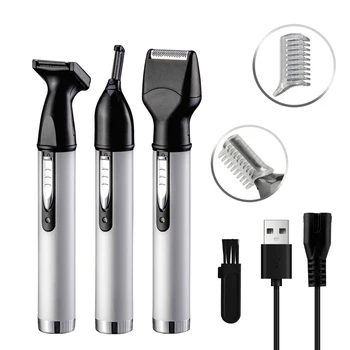 men nose ear neck grooming kit Rechargeable electric Shaver beard hair trimmer for facial body eyebrow