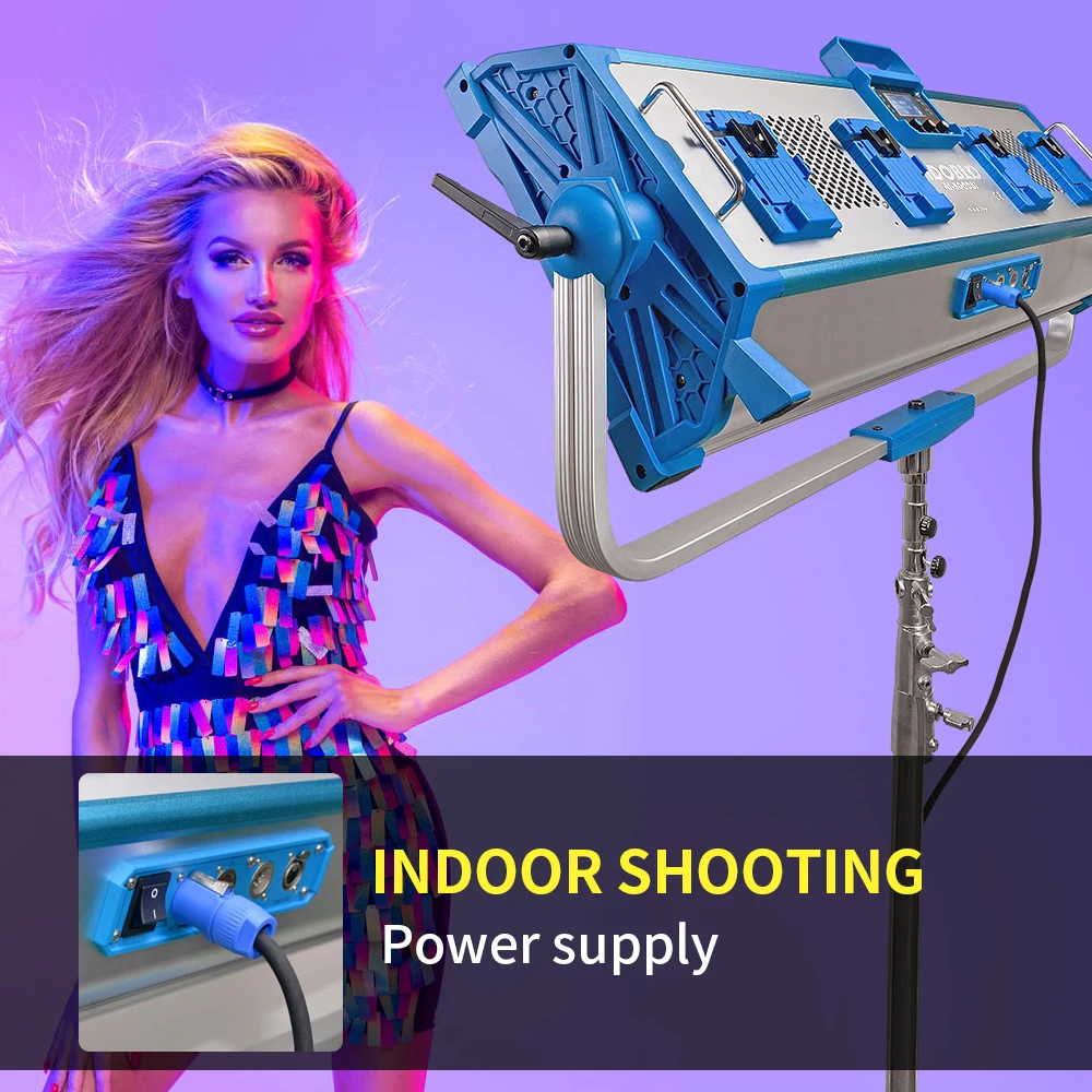 Factory selling! High CRI 500W New led rgb soft panel video production light studio photography camera lighting equipment stand