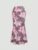 Stampa floreale leopardata rosa