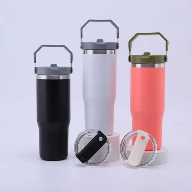 New Design 20oz 30oz Double Wall Stainless Steel Tumbler Wholesale With Handle For Car