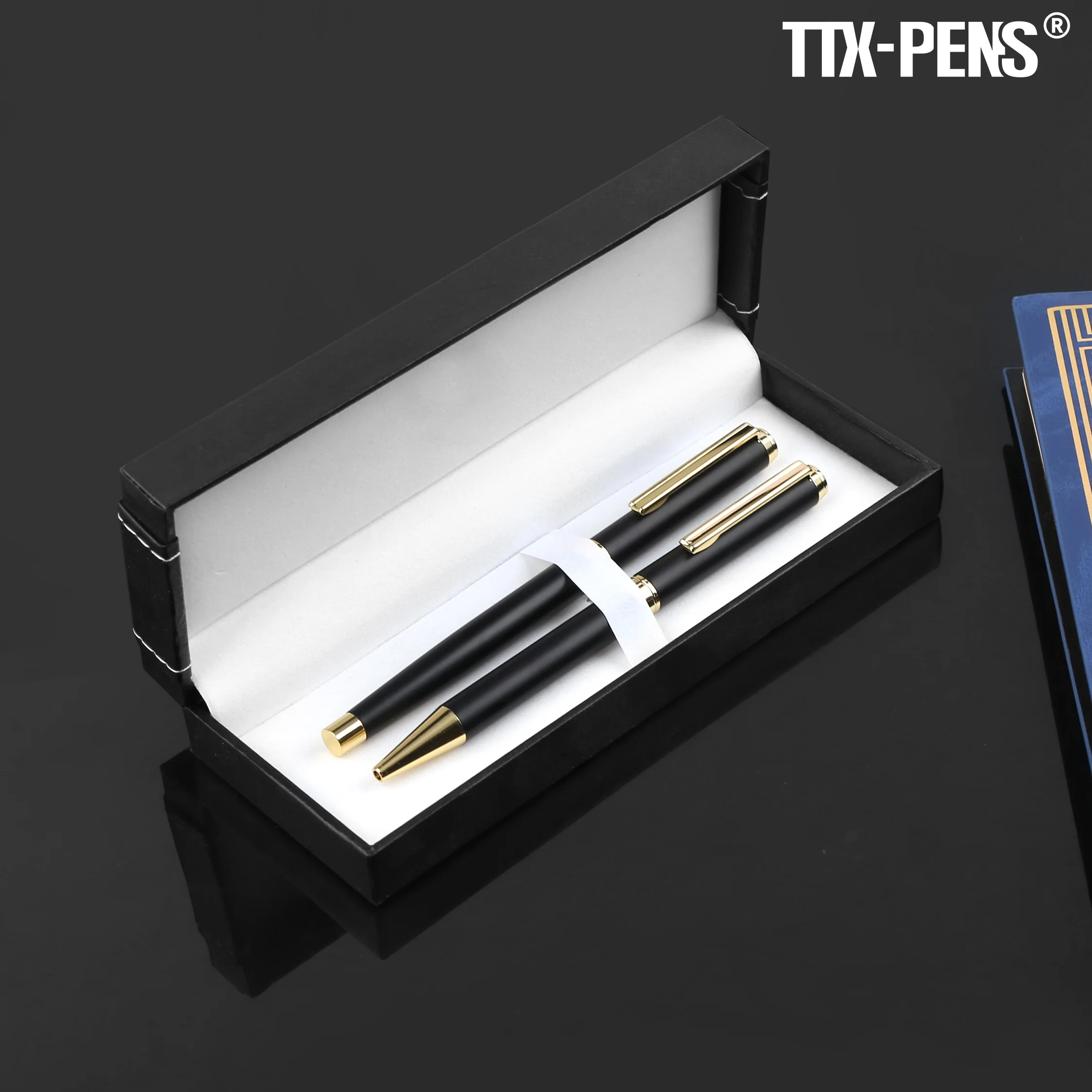 TTX Custom Logo Roller Ball Pen with Exquisite Classic Design 1.0mm Writing Width Commemorate Gift