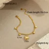 Nmsa-k329-3 golden heart anklet