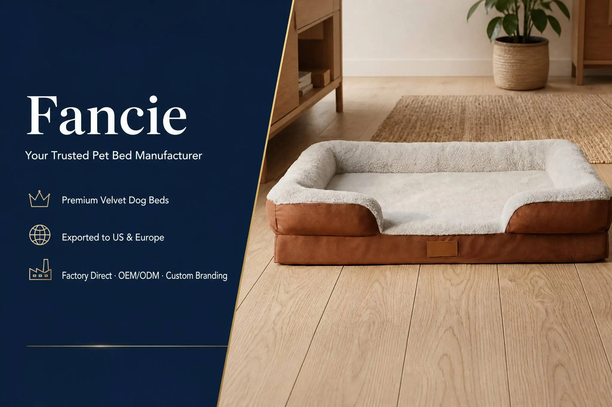 Luxury Velvet Sofa Dog Bed Orthopedic — Product details 4