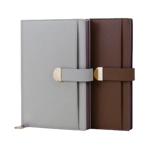Hot-selling A5-sized Office Diaries and Notebooks Bound with PU Covers, Equipped with Pen Holders.