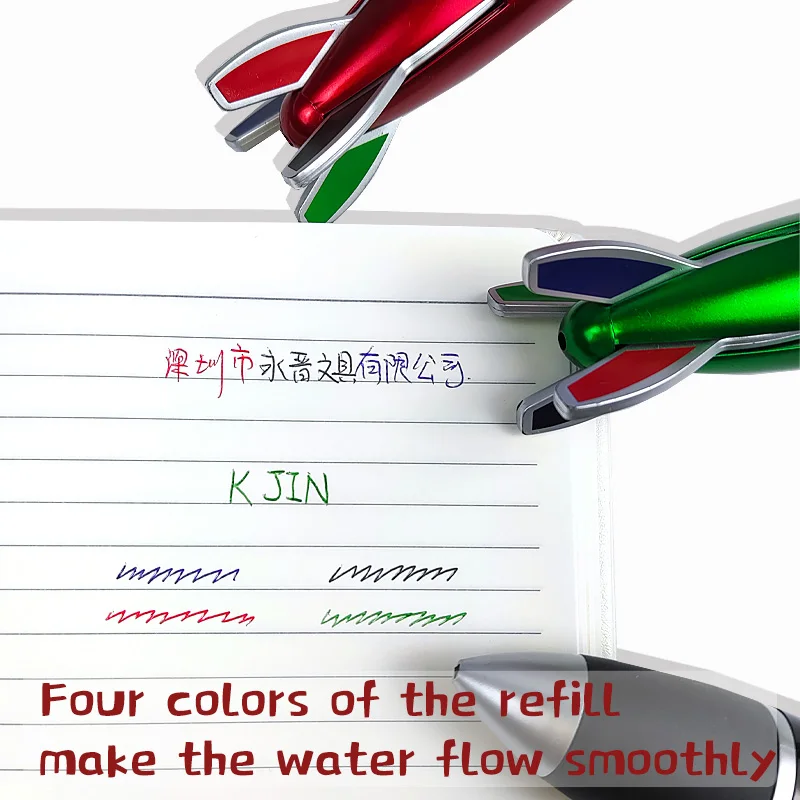 新着デザインクリエイティブプラスチック4色ミサイルロケット形状