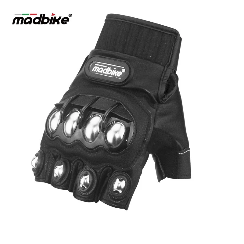 Soft Leather Finger Mittens MAD BIKE MAD-10CSL Motorcycle Half